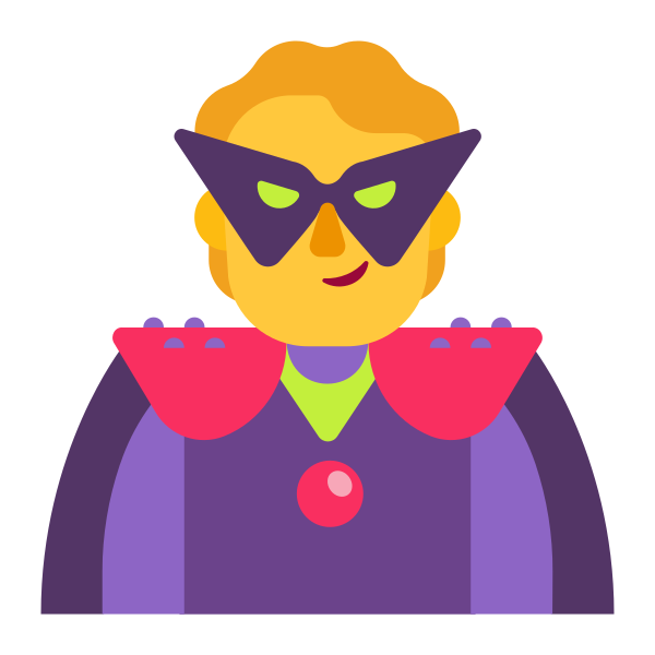 Person Supervillain Flat Default Vector