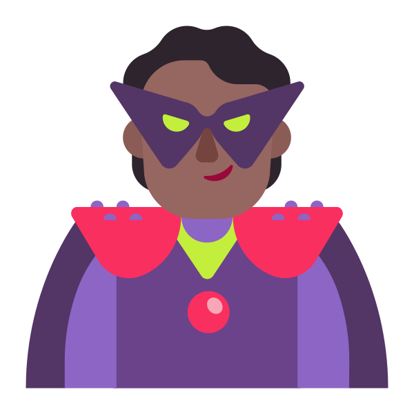 Person Supervillain Flat Medium Dark Vector