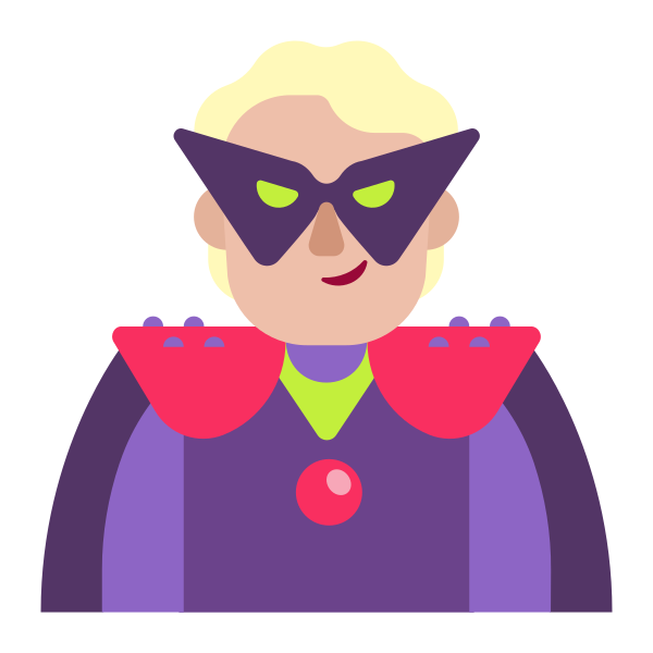 Person Supervillain Flat Medium Light