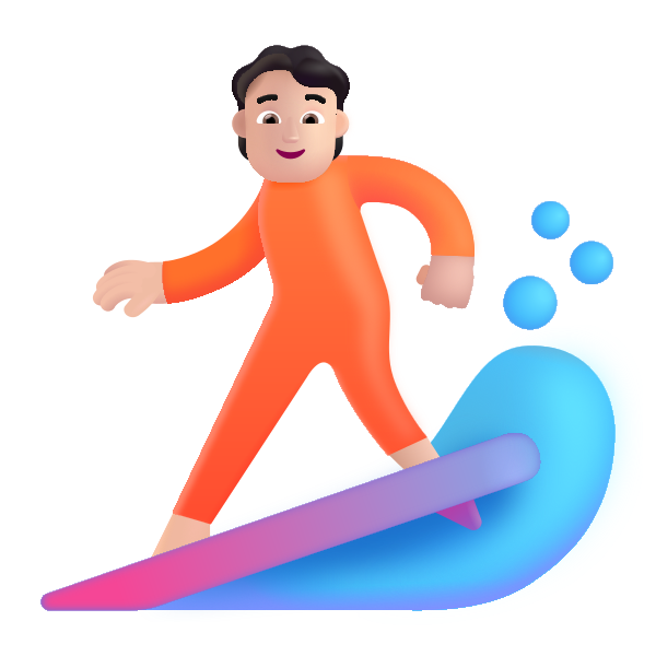 Person Surfing Color Light