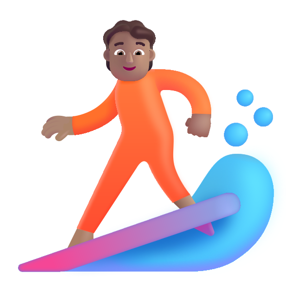 Person Surfing Color Medium