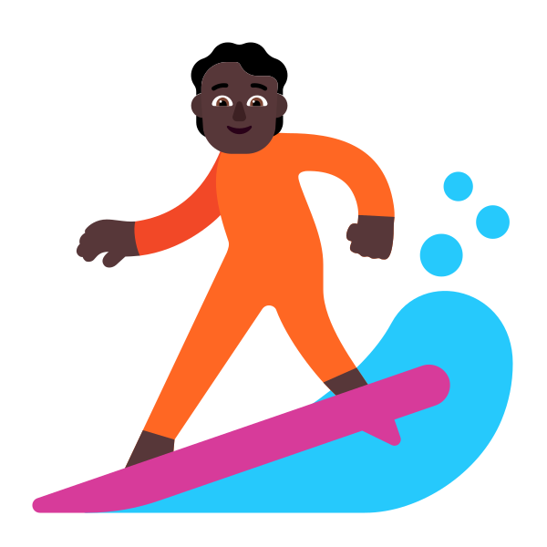 Person Surfing Flat Dark