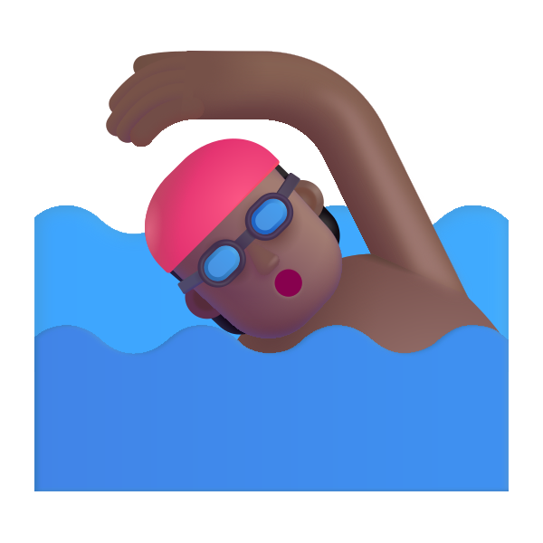 Person Swimming Color Medium Dark
