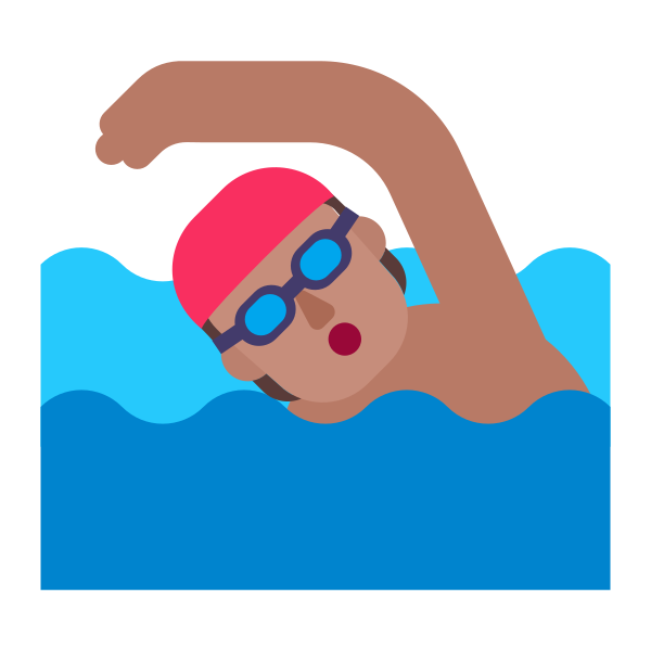 Person Swimming Flat Medium