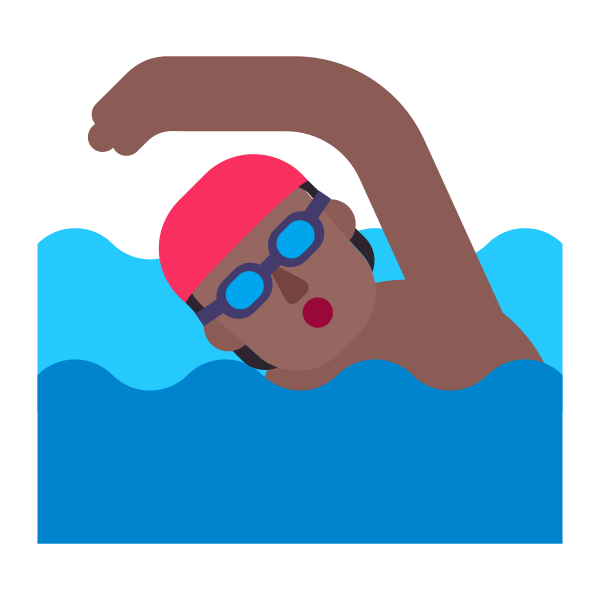 Person Swimming Flat Medium Dark