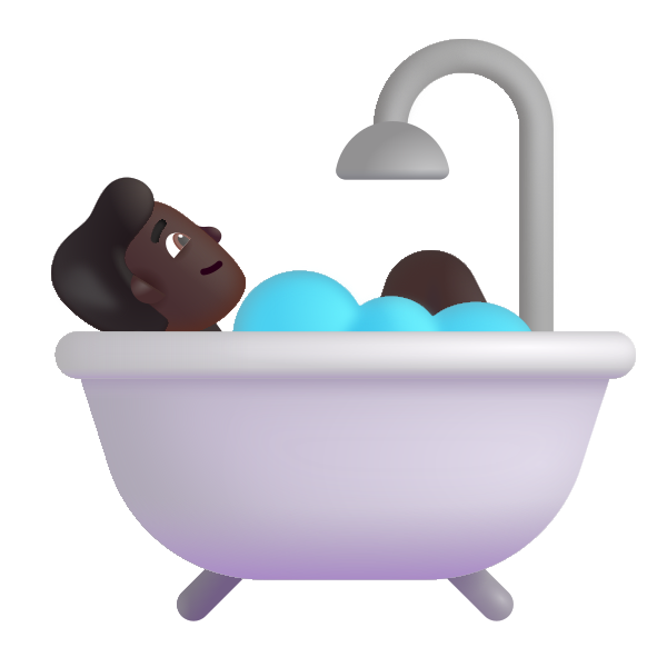 Person Taking Bath Color Dark Vector