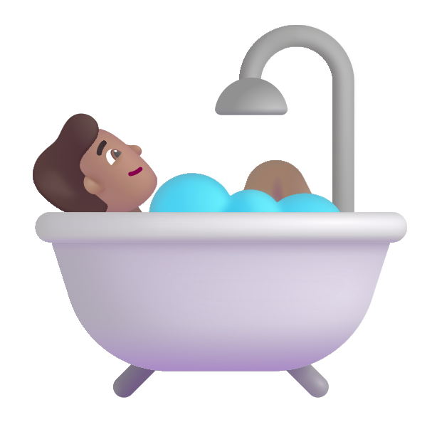 Person Taking Bath Color Medium Vector