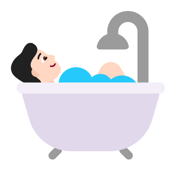 Person Taking Bath Flat Light