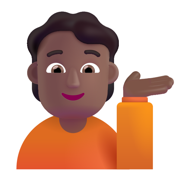 Person Tipping Hand Color Medium Dark Vector