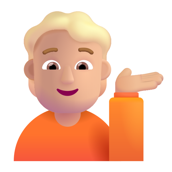 Person Tipping Hand Color Medium Light Vector