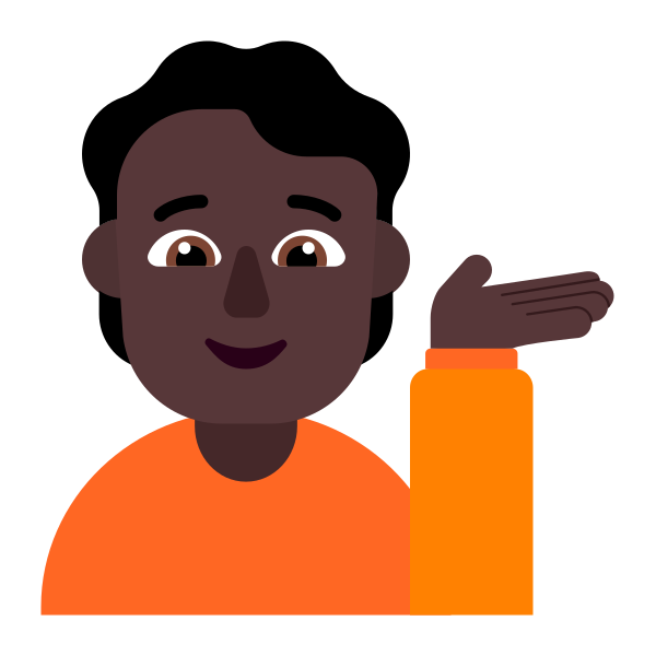 Person Tipping Hand Flat Dark Vector