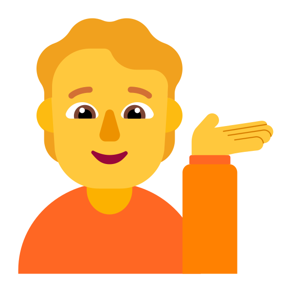 Person Tipping Hand Flat Default
