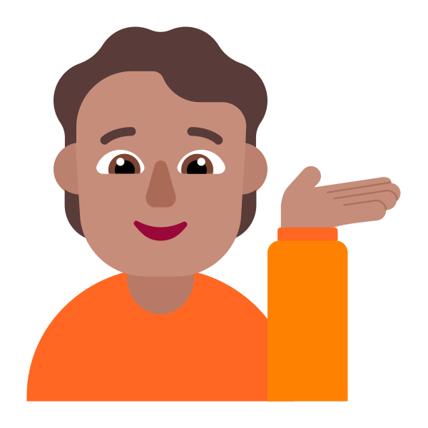 Person Tipping Hand Flat Medium