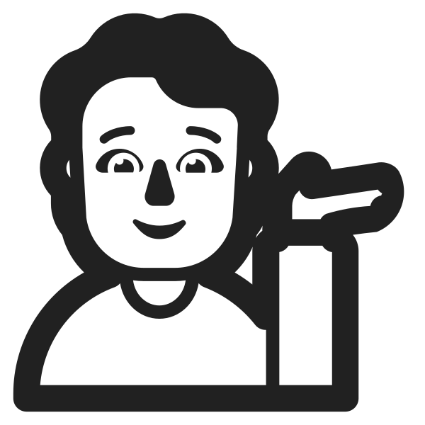 Person Tipping Hand High Contrast Default Vector