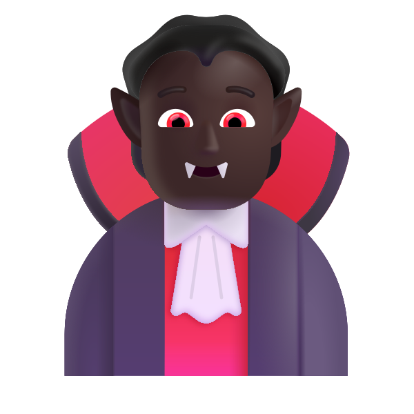 Person Vampire Color Dark Vector