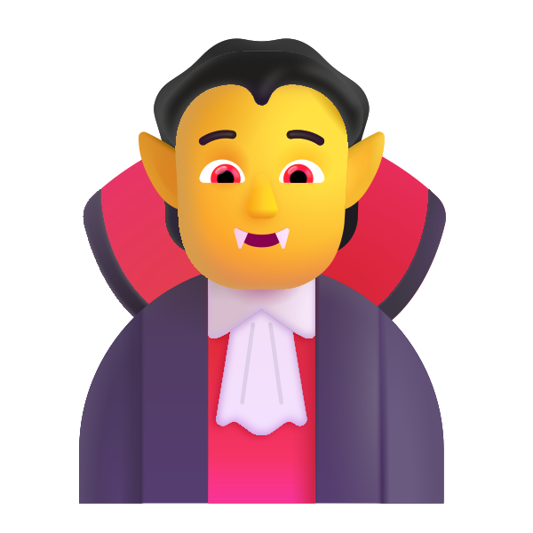 Person Vampire Color Default Vector