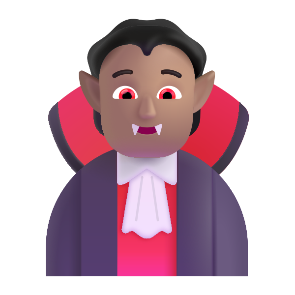Person Vampire Color Medium Vector