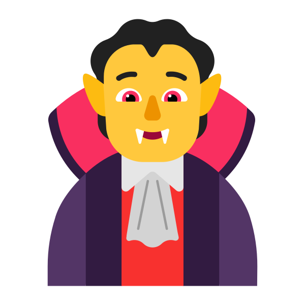 Person Vampire Flat Default Vector