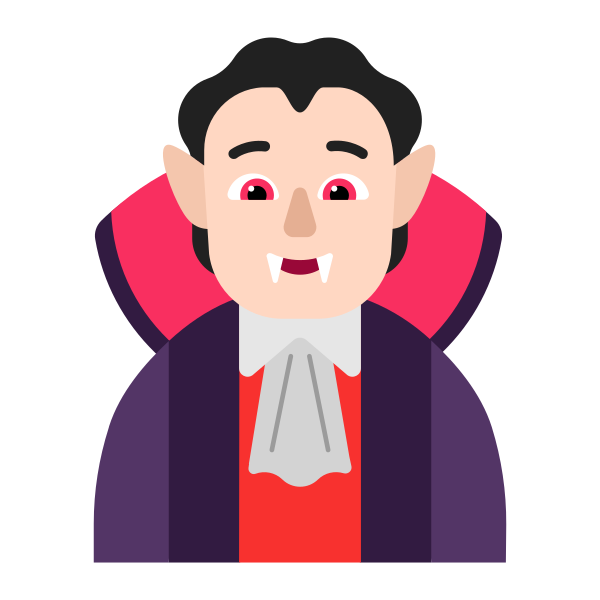 Person Vampire Flat Light Vector