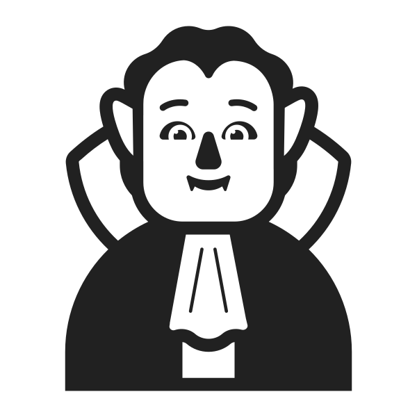 Person Vampire High Contrast Default Vector