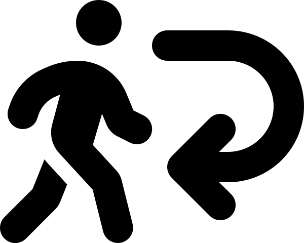 Person Walking Arrow Loop Left