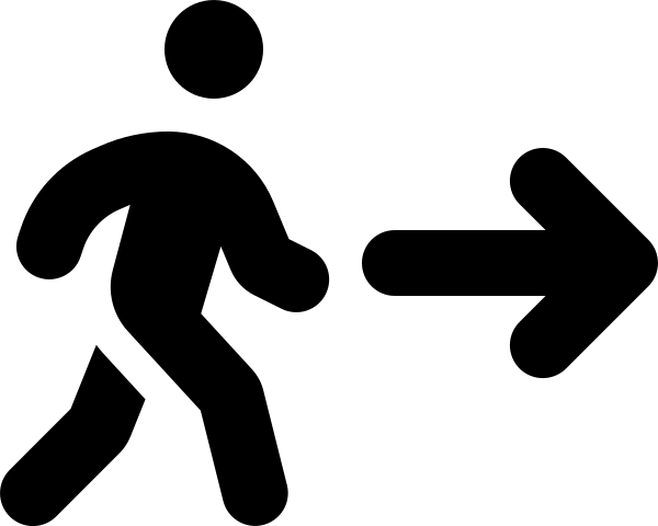 Person Walking Arrow Right
