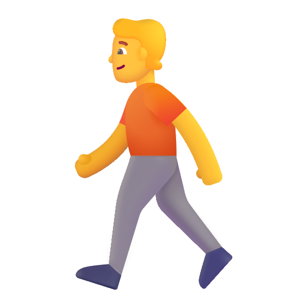 Person Walking Color Default Vector
