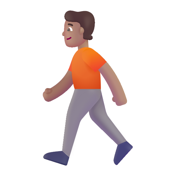 Person Walking Color Medium Vector