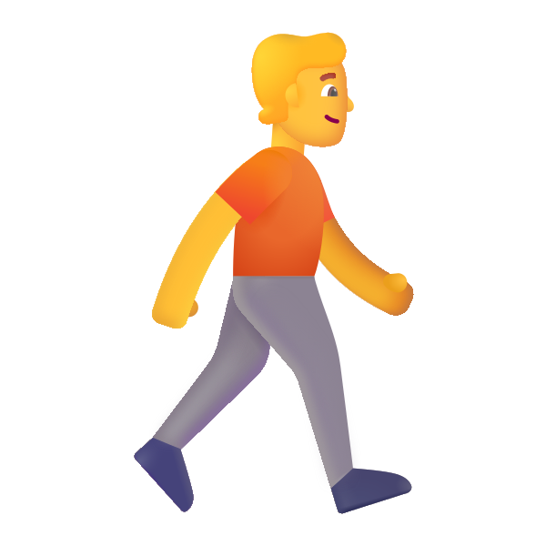 Person Walking Facing Right Color Default Vector