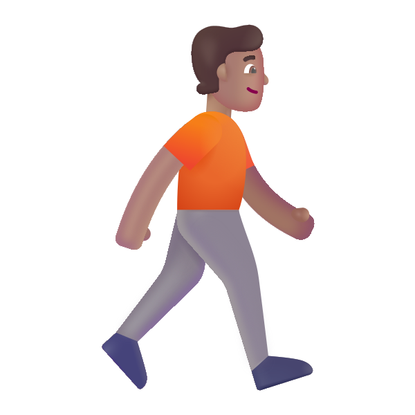 Person Walking Facing Right Color Medium