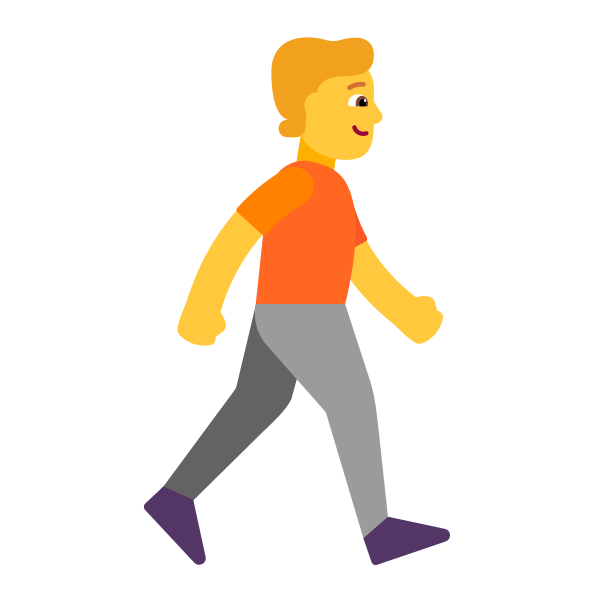 Person Walking Facing Right Flat Default