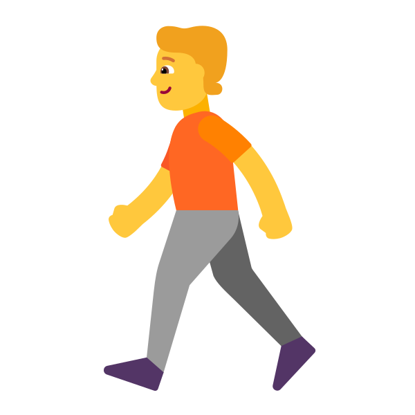 Person Walking Flat Default Vector