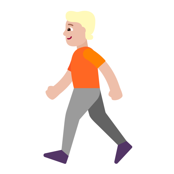 Person Walking Flat Medium Light