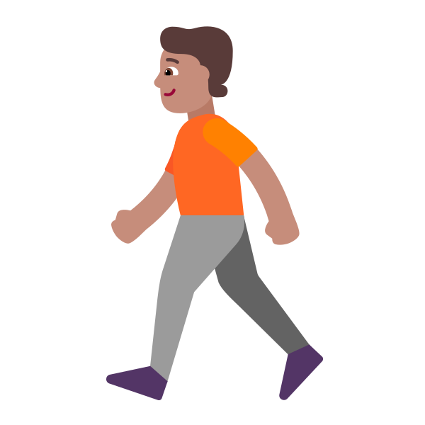 Person Walking Flat Medium