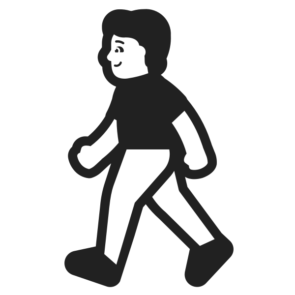 Person Walking High Contrast Default Vector