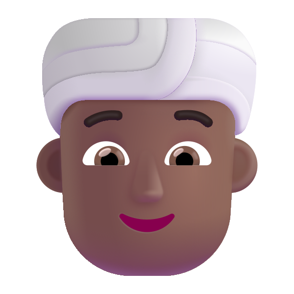 Person Wearing Turban Color Medium Dark Vector
