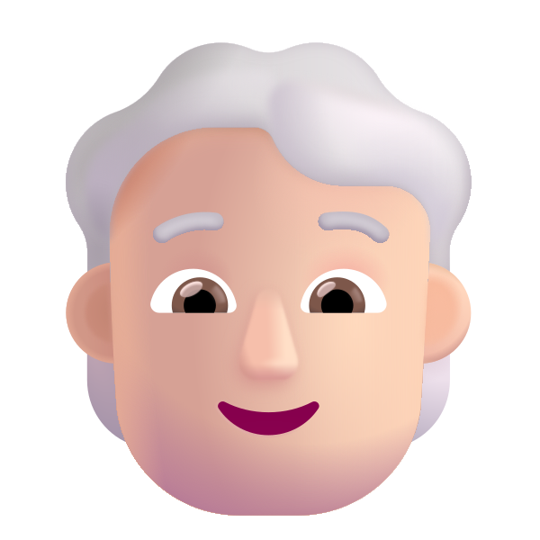 Person White Hair Color Light Vector