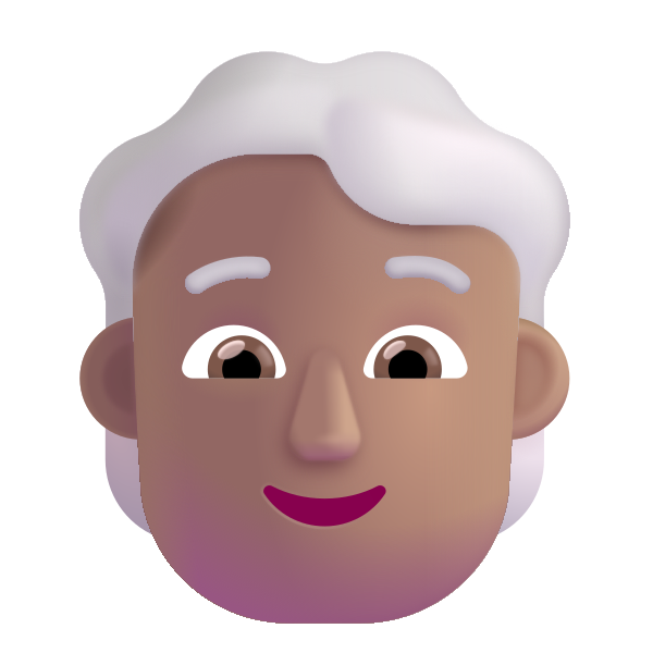 Person White Hair Color Medium Vector