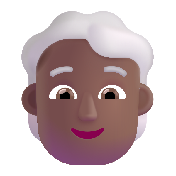 Person White Hair Color Medium Dark Vector