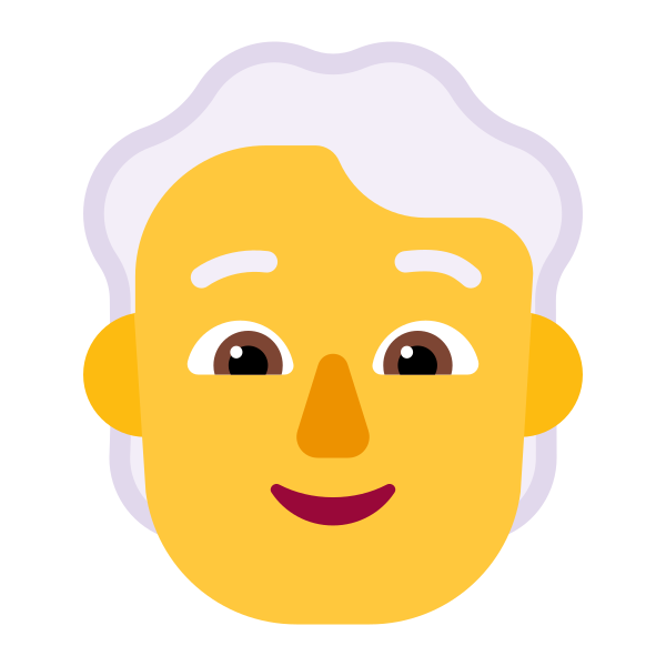Person White Hair Flat Default