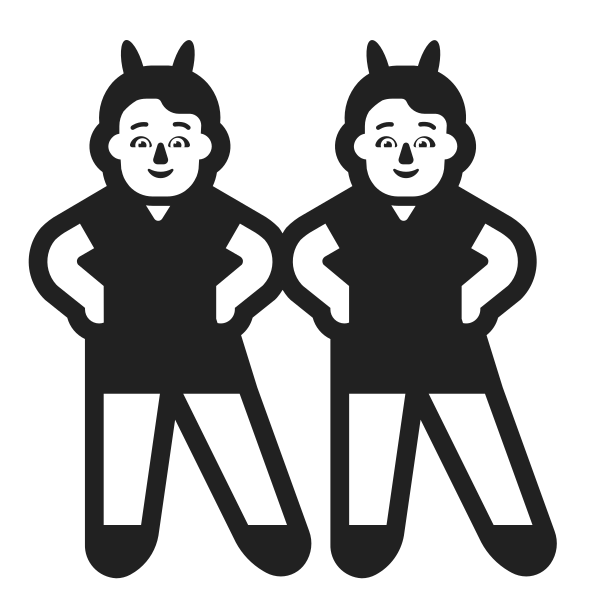 Person With Bunny Ears High Contrast