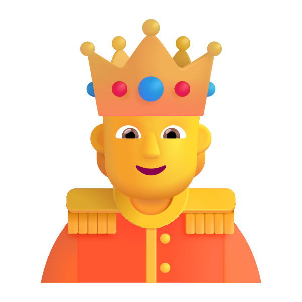 Person With Crown Color Default Vector