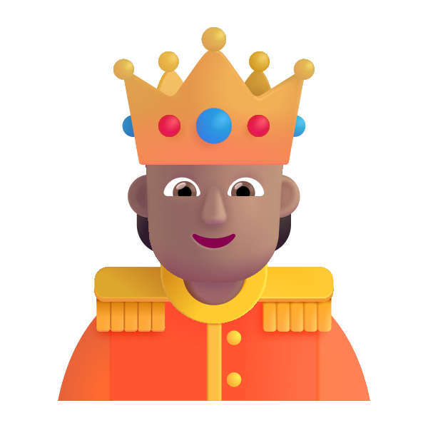 Person With Crown Color Medium Vector