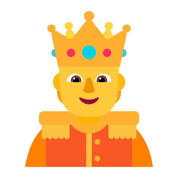 Person With Crown Flat Default Vector