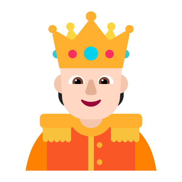 Person With Crown Flat Light Vector