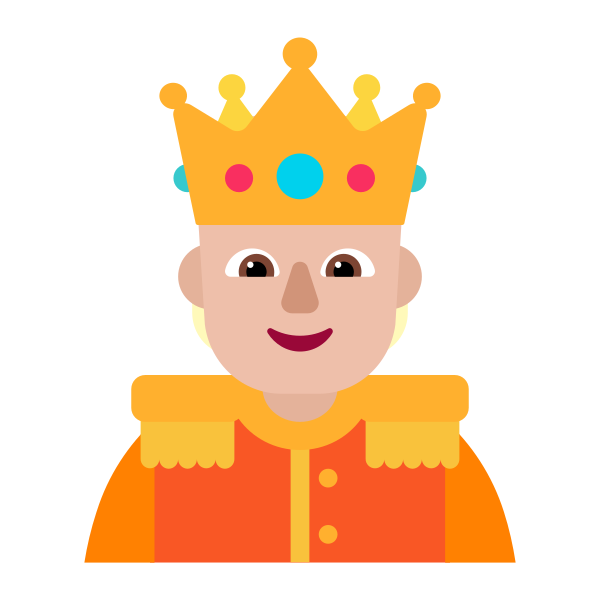 Person With Crown Flat Medium Light