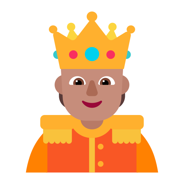 Person With Crown Flat Medium