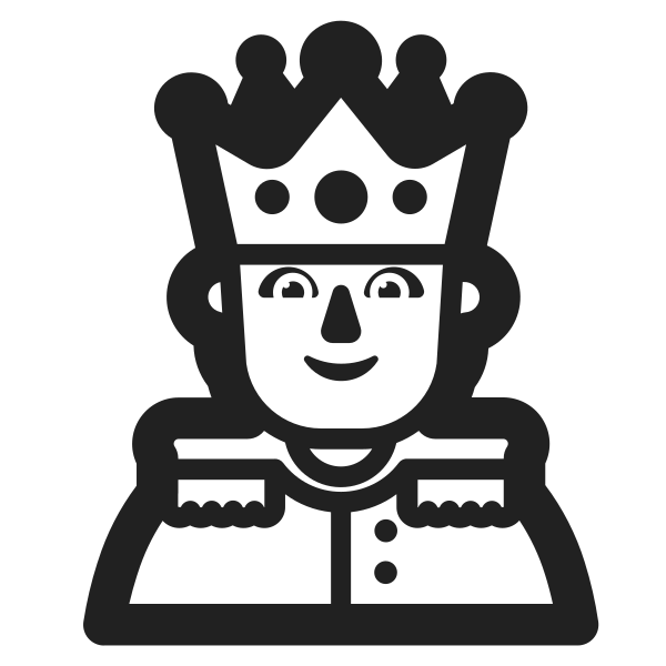 Person With Crown High Contrast Default Vector