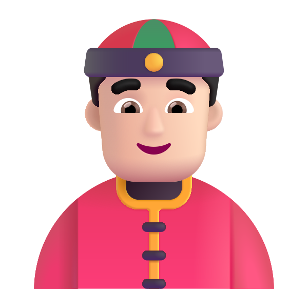 Person With Skullcap Color Light Vector