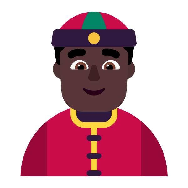 Person With Skullcap Flat Dark